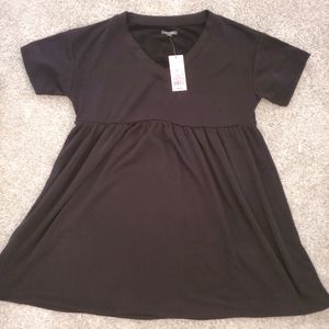 Short sleeve baby doll sweatshirt dress